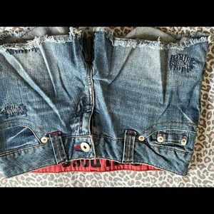 Bulldogs blue denim shorts